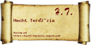 Hecht Terézia névjegykártya